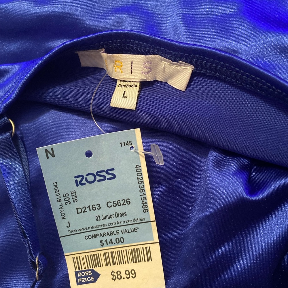 A Blue bodycon dress